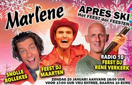 Marlène al helemaal aangekleed voor Apres-Ski (het Feest der Feesten)