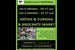 Antiek en Curiosamarkt op 5 en 6 oktober in Bonifaciuskerk