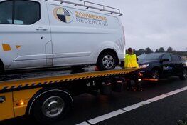 File door kettingbotsing op A7 bij Avenhorn voorbij