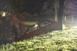 Drankrijder belandt in water