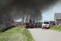 Grote brand in opslagloods Oostwoud