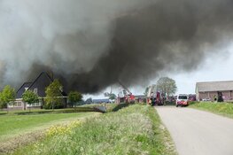 Grote brand in opslagloods Oostwoud