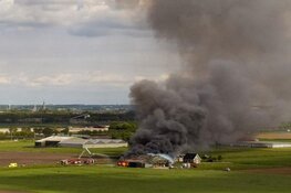 Grote brand in opslagloods Oostwoud