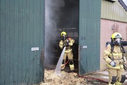 Brand in stal in Twisk