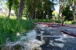 Afrit A7 (Hoorn-centrum) afgesloten na grote bermbrand