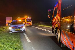 Auto te water in Lutjebroek