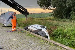 Bestelbusje belandt in water naast parkeerplaats Zwaagdijk-Oost