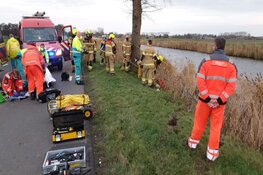 Auto te water langs Oostdijk, geen inzittenden aangetroffen