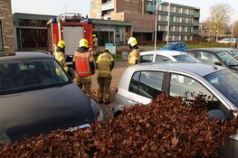 Oudere automobilist rijdt door de heg in Wognum