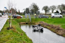Auto te water in Schellinkhout: getuigen schieten te hulp
