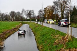 Auto te water in Schellinkhout: getuigen schieten te hulp
