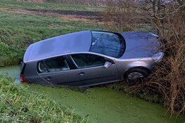 Automobilist wijkt uit voor gans en eindigt in sloot in Wervershoof