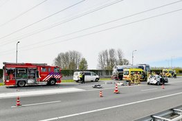 Chaos en veel oponthoud na botsing met tankauto op A7