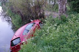 Auto belandt in sloot op Brakeweg in Medemblik
