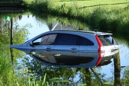 Auto te water in Andijk