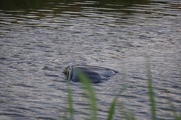 Auto te water in Midwoud, ambulance komt vast te zitten