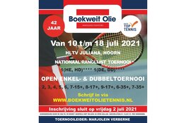 Gaat het Boekweit Olie Tennistoernooi 2021 door?
