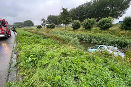 Automobilist belandt in de sloot