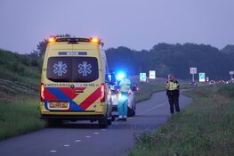Motorrijder te water geraakt bij Venhuizen
