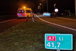 Ernstig ongeval op A7 bij Abbekerk, drie gewonden