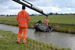 Auto te water in Hoogkarspel, één gewonde