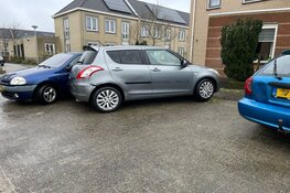 Brokkenpiloot beschadigt auto&#39;s bij uitparkeren