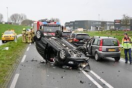 Ernstig ongeval met vijf auto's op N307