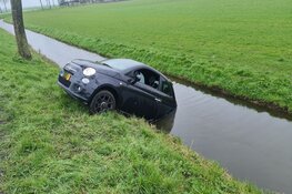 Automobiliste te water in Spanbroek