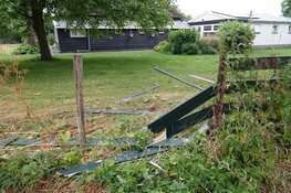 Auto te water gereden na rammen van hek in Wijdenes