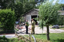 Brand in landbouwschuur in Venhuizen