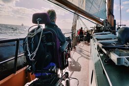 De Lutgerdina vaart de Enkhuizer Klipperrace met inclusief zeilteam