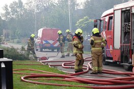 Langdurige schuurbrand in Spanbroek