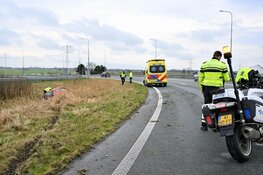 Automobilist van de weg geraakt