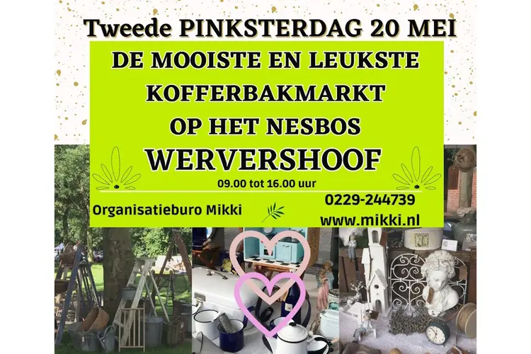 Kofferbakmarkt in Wervershoof op tweede pinksterdag