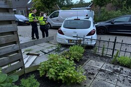Auto ramt geparkeerde voertuigen in Schellinkhout