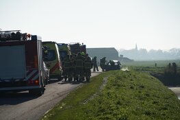 Zwaargewonde bij autobrand op Vereweg in Medemblik