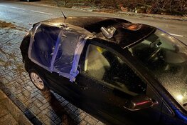 Boom op auto op Randweg in Medemblik