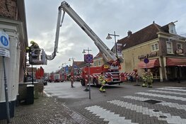 Reclamebord losgewaaid in Enkhuizen