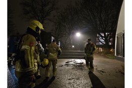 Kerstbomen in brand in Schagen