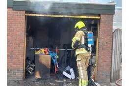 Brand in garagebox in Obdam