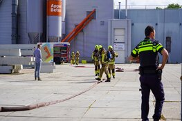 Brand in testruimte van betonfabriek