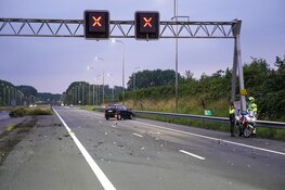 Ravage op A7 na auto in vangrail