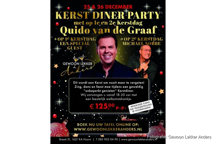 Kerst vier je dit jaar bij Gewoon Lekker Anders