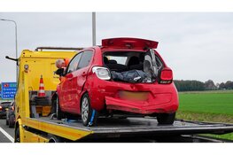 Veel schade na aanrijding op A7 bij Wognum