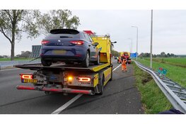 Veel schade na aanrijding op A7 bij Wognum