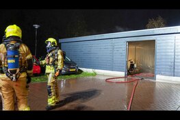 Brand in fietsenstalling in Opmeer