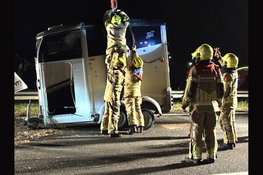 Veel schade bij zwaar ongeval op A7 bij Abbekerk