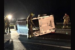 Veel schade bij zwaar ongeval op A7 bij Abbekerk