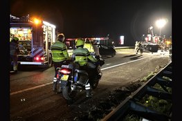 Veel schade bij zwaar ongeval op A7 bij Abbekerk