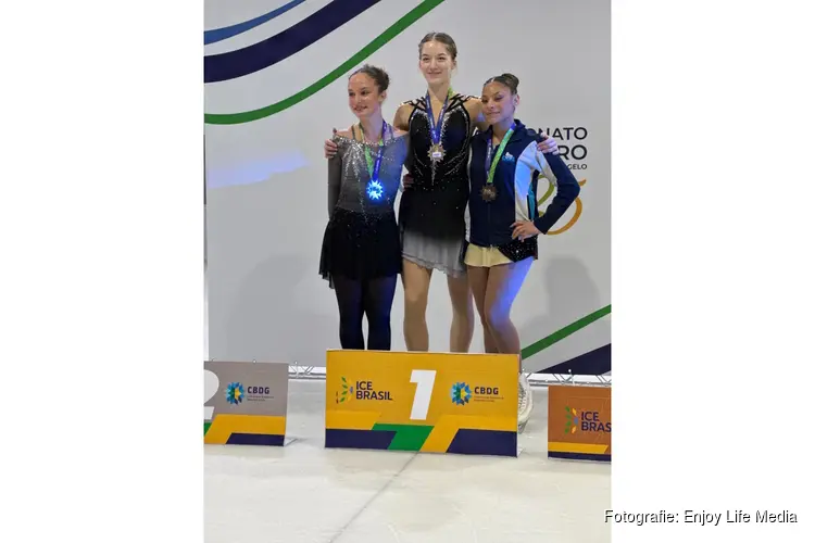 Jonge Hoornse kunstschaatsster verovert nationale Braziliaanse titel